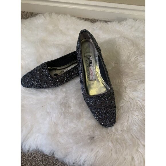 Beverly Feldman's FRANKIE And BABY Beaded Flats Size 6 1/2 AA - Picture 7 of 12